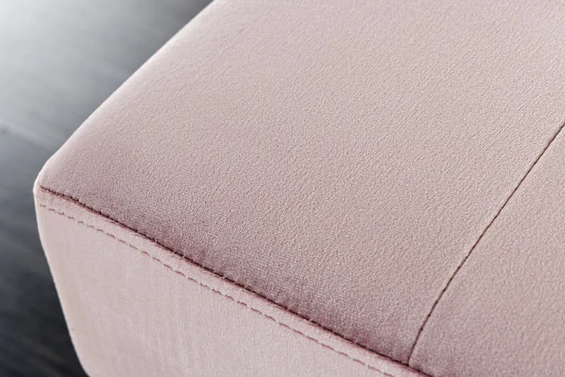 Moderne Sitzbank BELLE 100cm rosa Samt