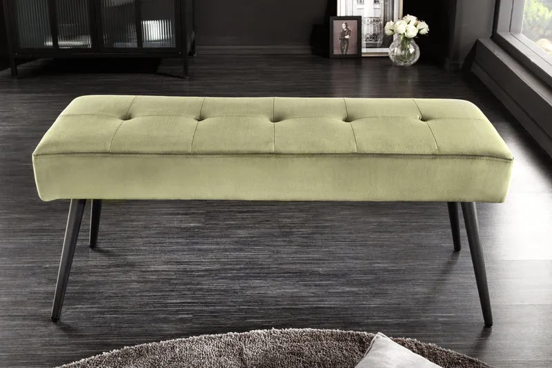 Moderne Sitzbank BELLE 100cm grün Samt