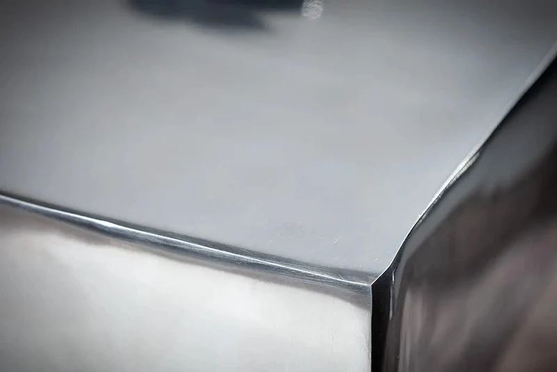 Design Beistelltisch GIRO Aluminium 45cm silber