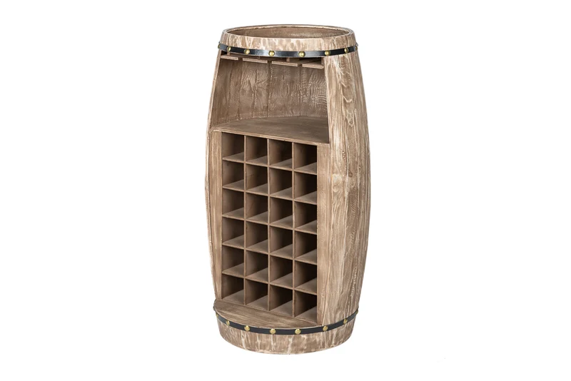 Flaschenregal BOTELLA 97cm natur Weinfass Pienienholz