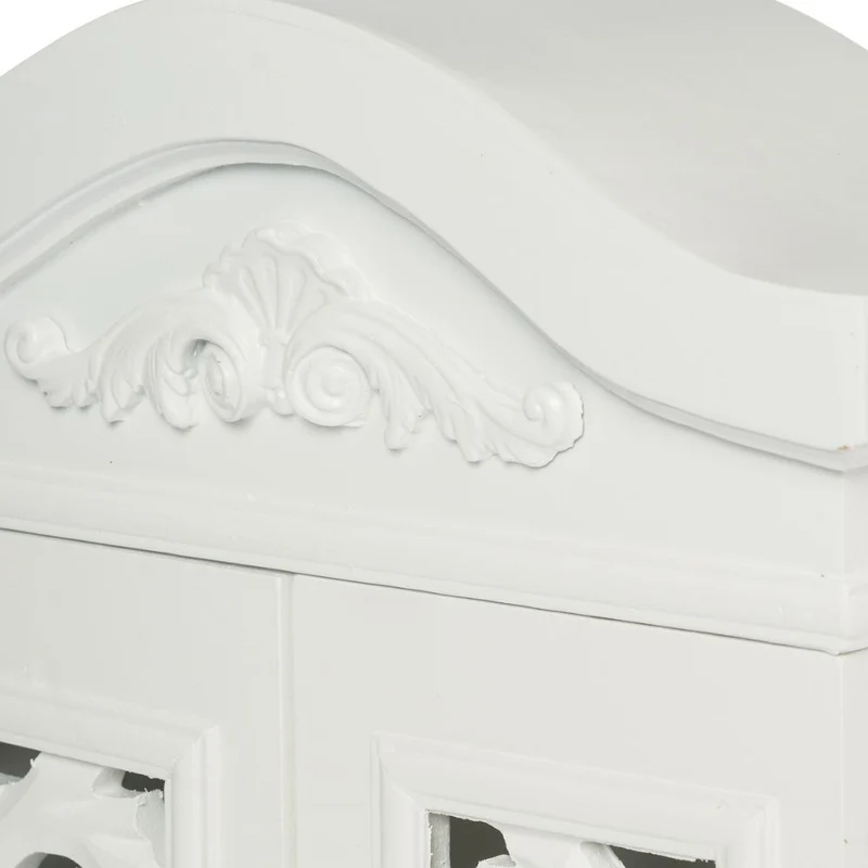 Romantischer Schlüsselschrank NADJA weiss 47cm Landhaus