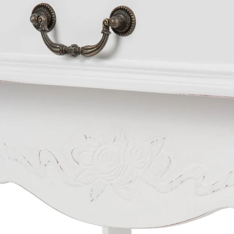 Romantischer Beistelltisch AMORE weiss B55cm Nachttisch