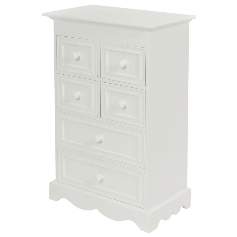 Romantische Mini-Kommode PATRIZIA weiss 55cm Landhaus
