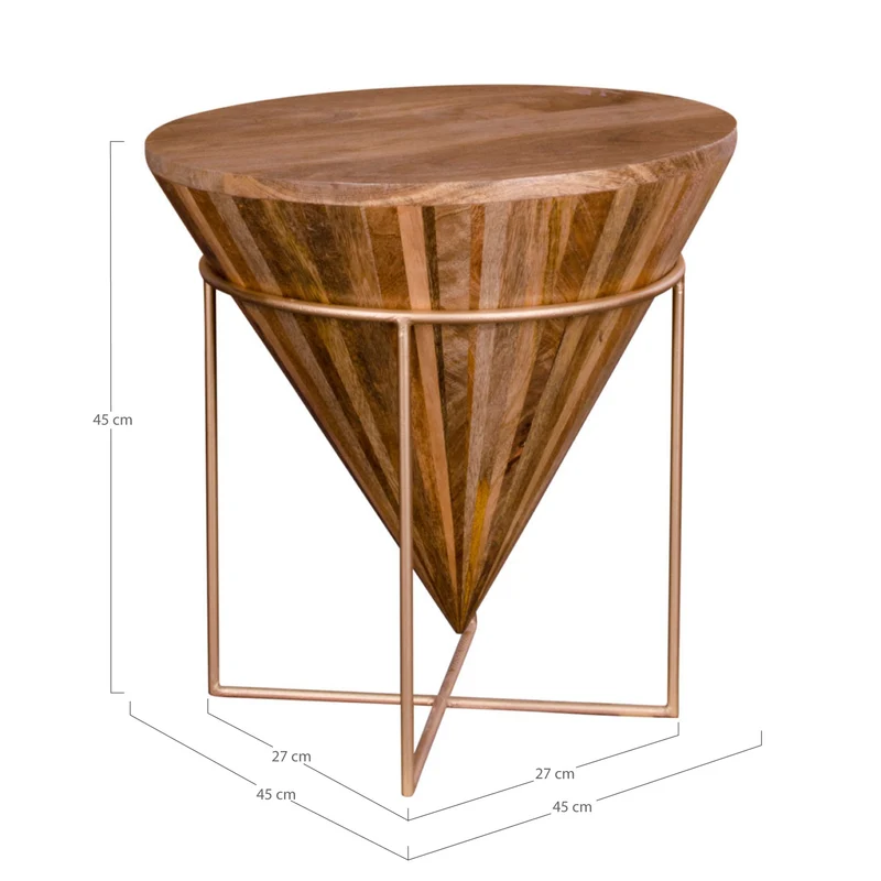 Design Couchtisch PURAH Mango-Holz ca.D45cm