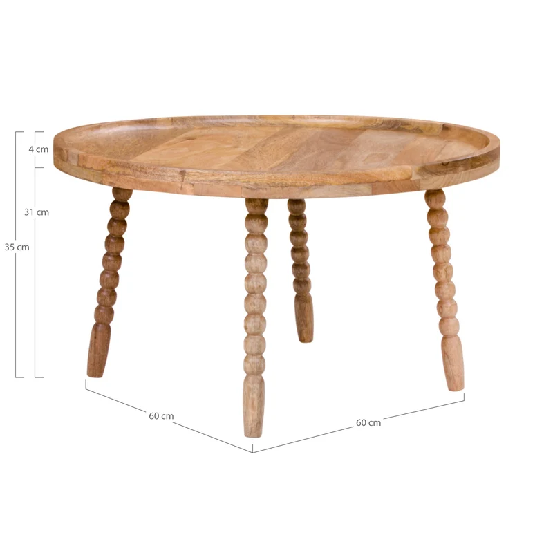 Design Couchtisch UMMA Mangoholz ca.D60cm