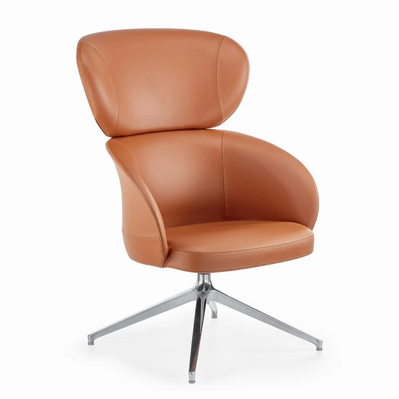 Sessel taupe Leder, Lounge-Sessel taupe drehbar