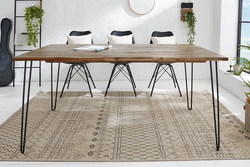 Industrie-Look Esstisch ALINA 180x90cm living-brown Akazie
