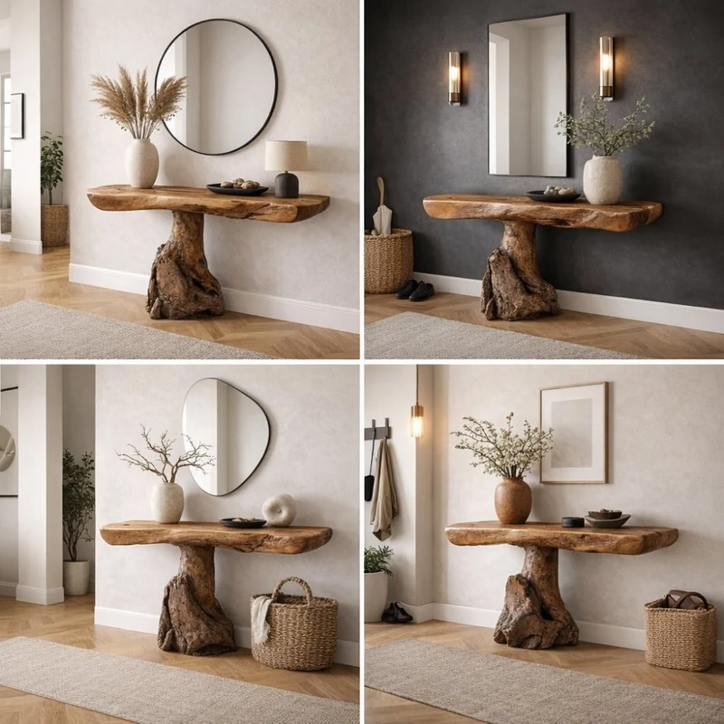Teak Konsole PRIMITIVO Natural ca. L110cm