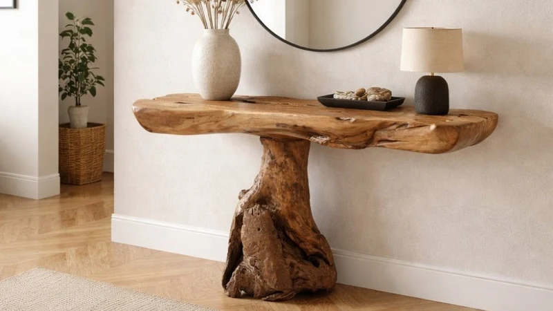 Teak Konsole PRIMITIVO Natural ca. L110cm