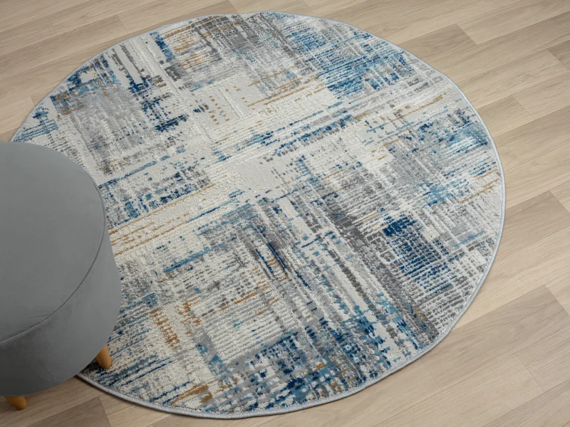 Teppich RAYAS rund multi-color 120 x 120 cm