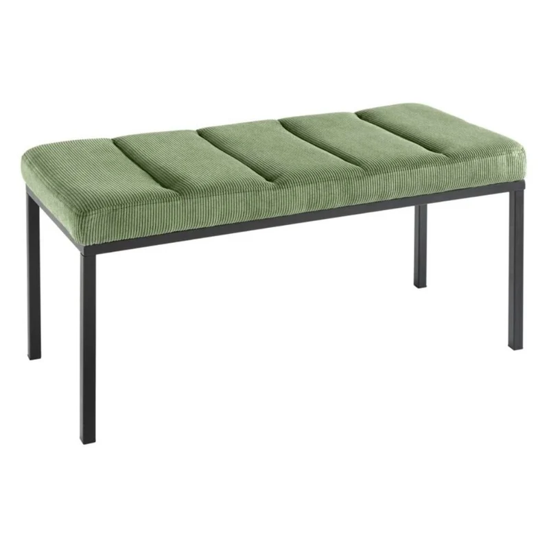 Elegante Sitzbank PLANO 80cm grün Cord
