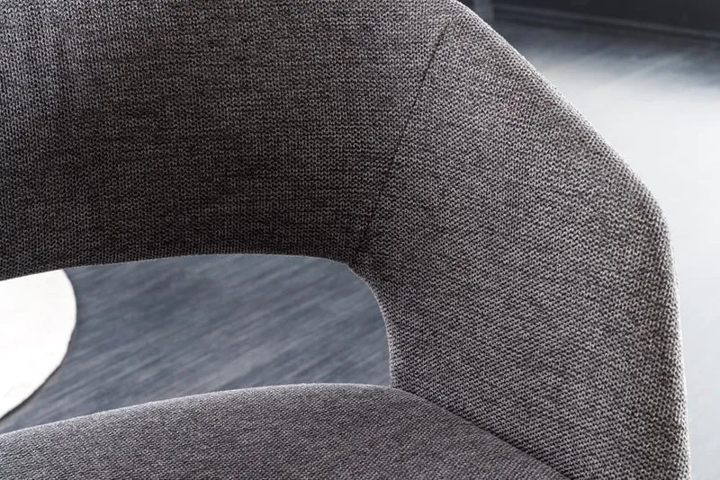Design Stuhl DENMARK grau Eichoptik Holzbeine