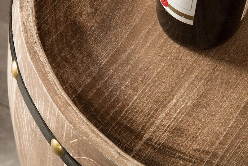 Originelles Flaschenregal BOTELLA 80cm natur Weinfass Pienienholz