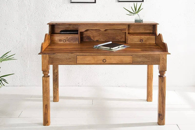 Massiver Schreibtisch NILAY 115cm Palisander Sekretär