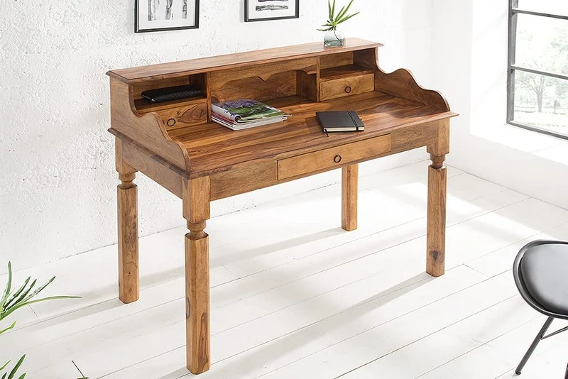 Massiver Schreibtisch NILAY 115cm Palisander Sekretär