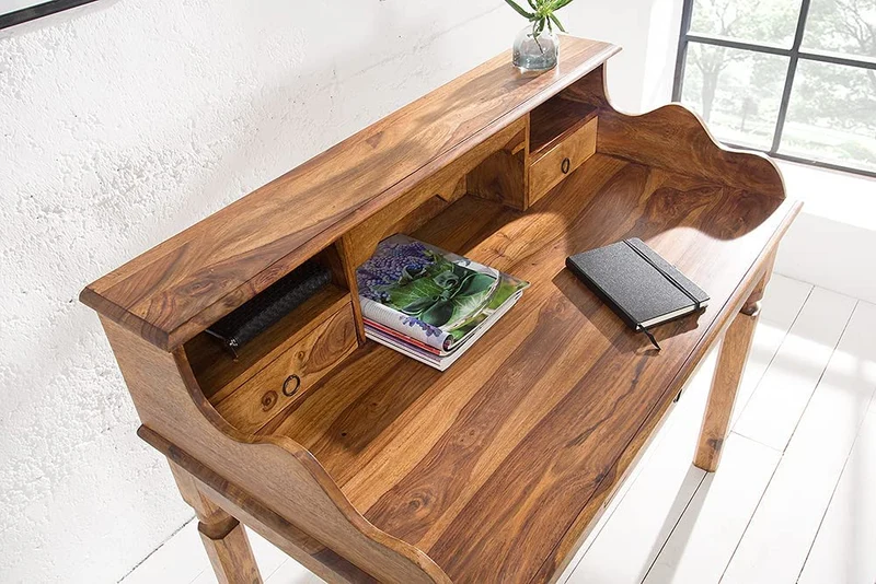 Massiver Schreibtisch NILAY 115cm Palisander Sekretär
