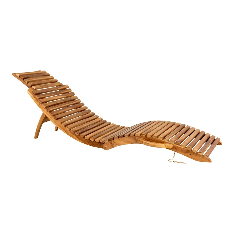 Klappbare Lounge Teak Sonnenliege TEIRA