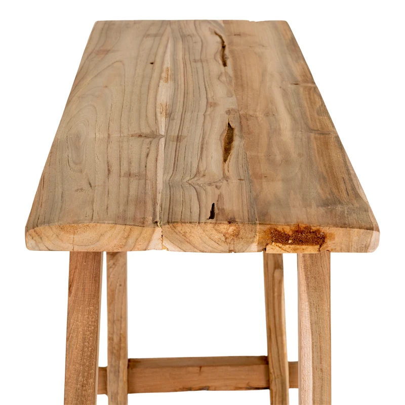 Massivholz Konsolentisch NIRONA 90cm recyceltes Teakholz Konsole