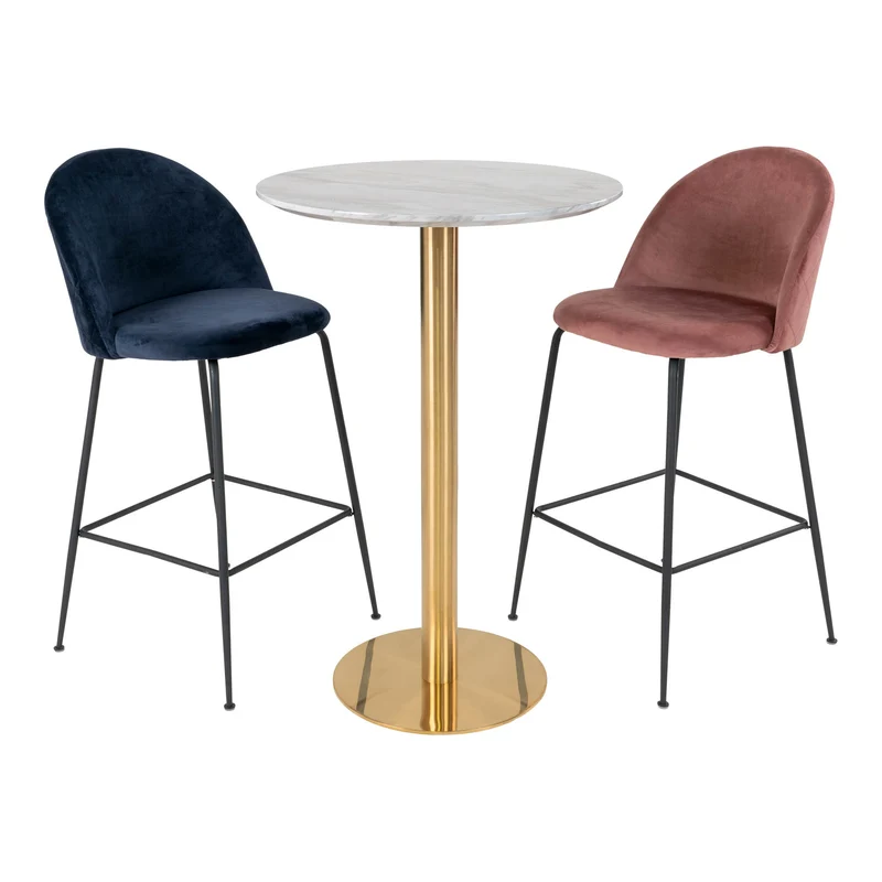Stylischer Bartisch ZANOL in Marmor-Look ca.D70cm