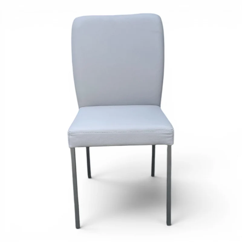 4-Fuß Stuhl K+W 6195 - Longlife Leder Bronco Light Grey