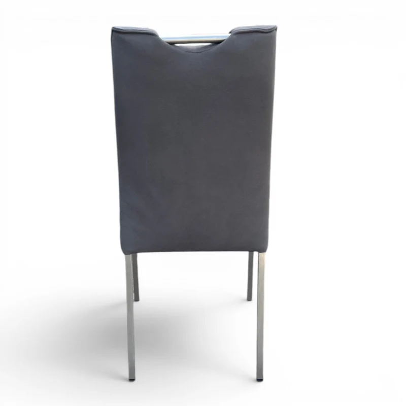 4-Fuß Stuhl 2er Set K+W 6396 - Microfaser Darkgrey