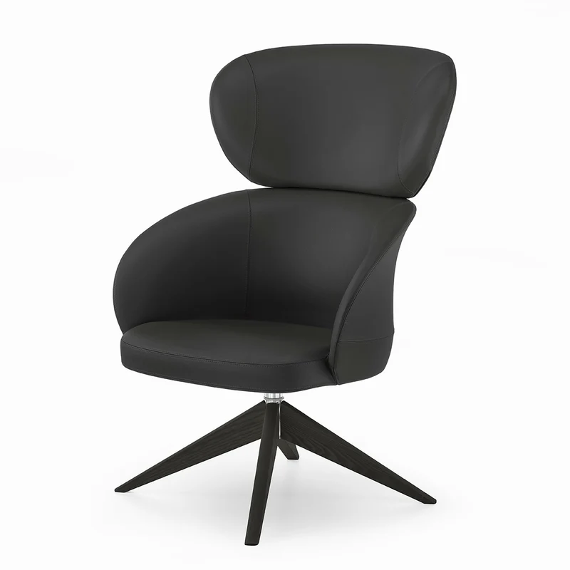 Sessel schwarz Leder, Lounge-Sessel schwarz drehbar