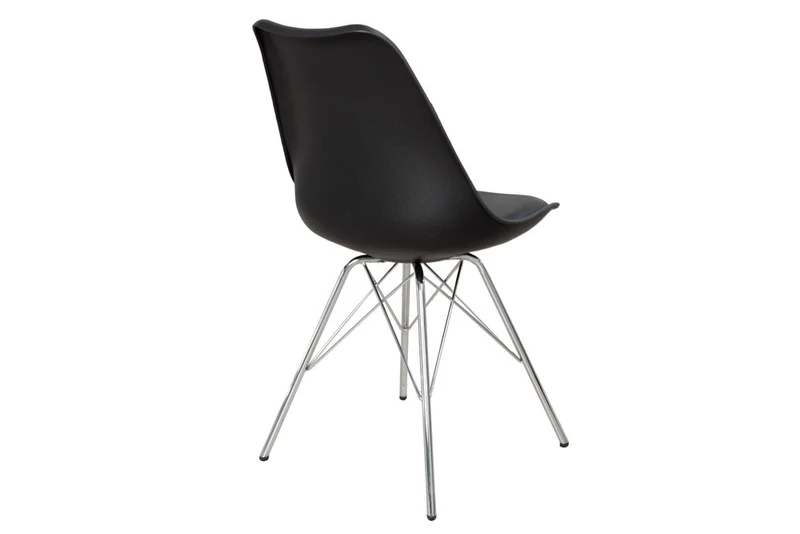 4er Set Design-Klassiker Stuhl NORWAY schwarz-silber