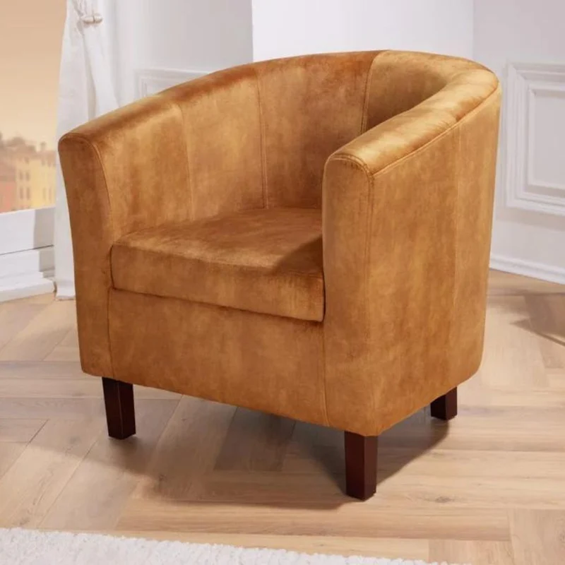 Bequemer Cocktail-Sessel POLTRONA Samt senfgelb