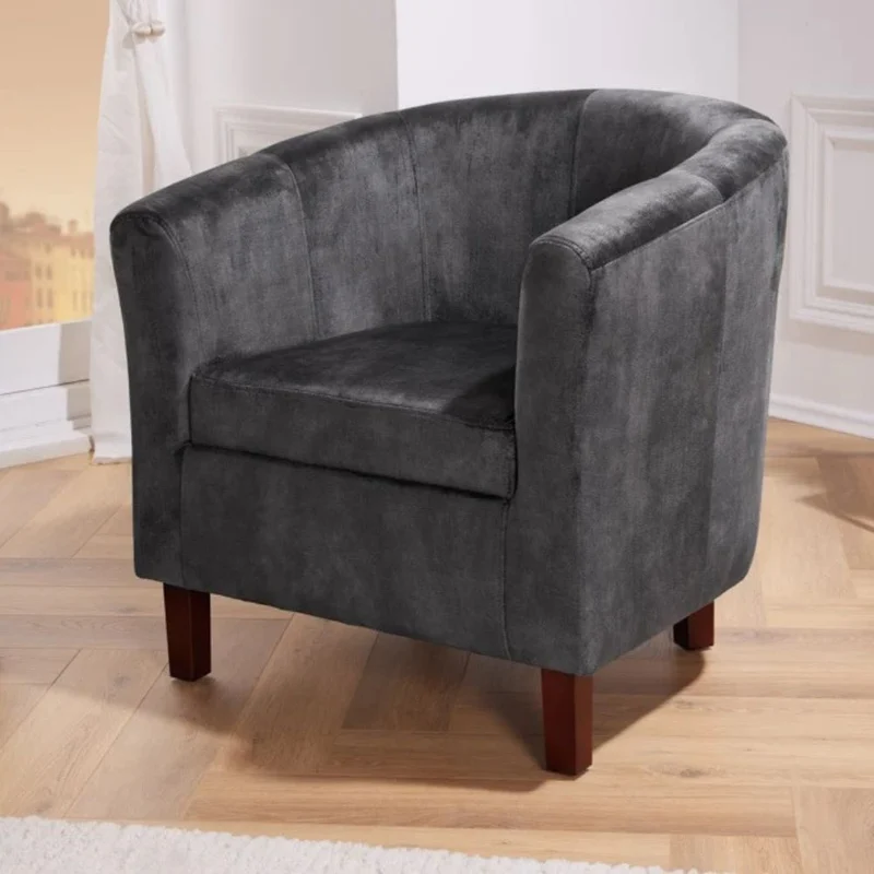 Bequemer Cocktail-Sessel POLTRONA Samt dunkelgrau