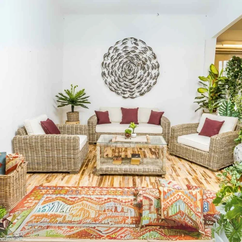 Lounge Sessel LIVING Rattan in Kubu Grey ca. B90cm