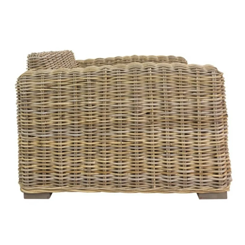Gemütliches 2-Sitzer Lounge Sofa LIVING Rattan in Grey ca.180cm