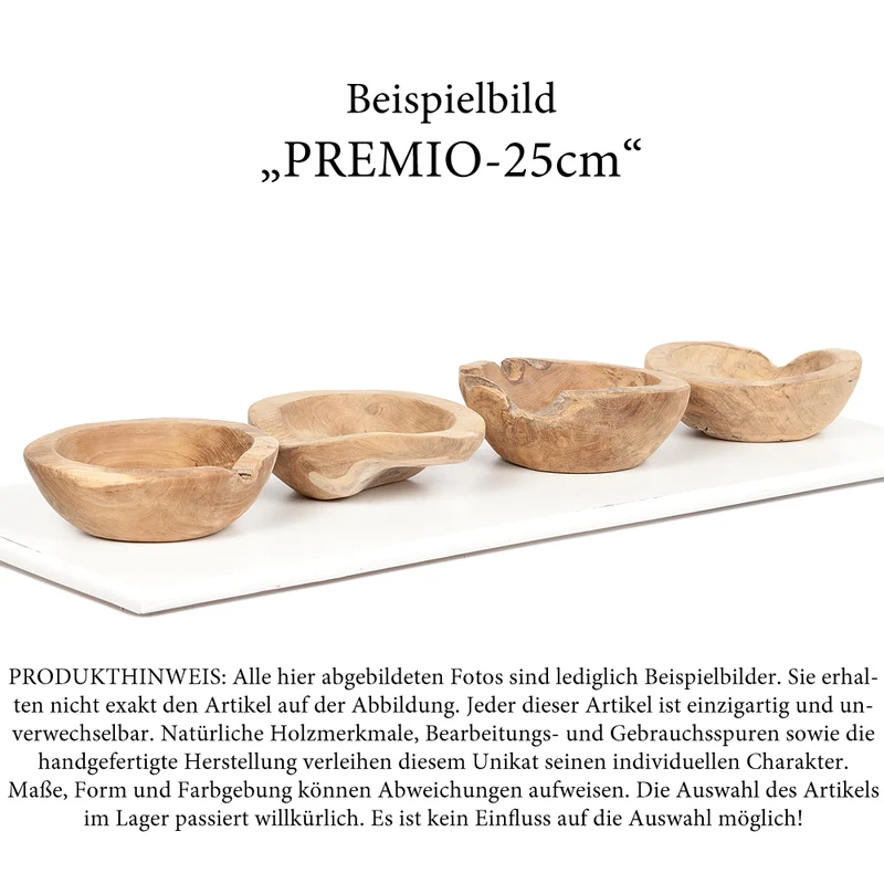 Teak Schale PREMIO ca. D25cm Natural