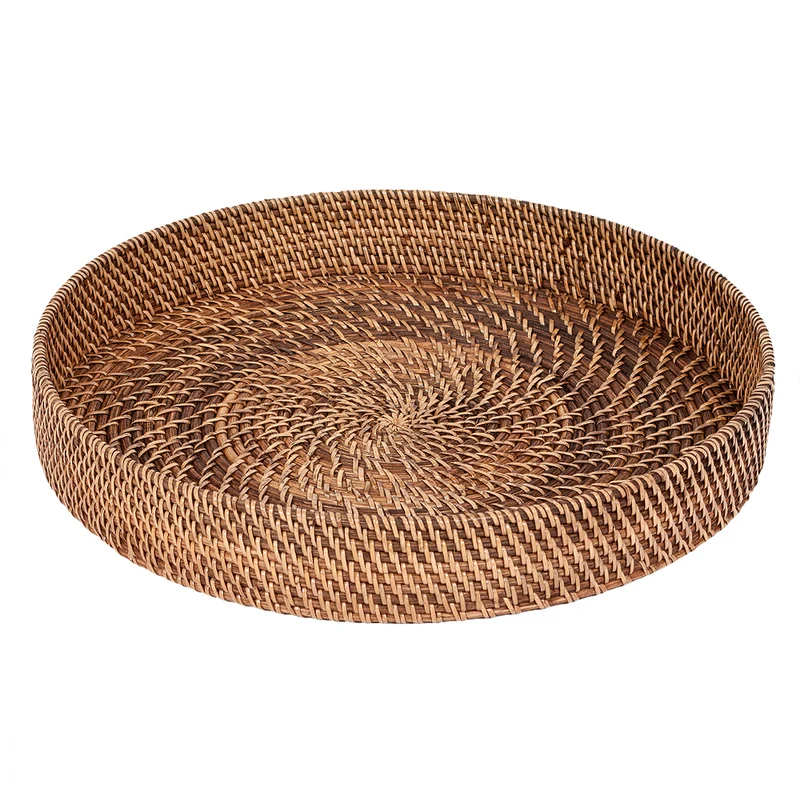 Traditionelles Tablett LOMBOK aus Ketak Natural 40cm Handarbeit