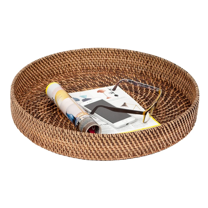 Traditionelles Tablett LOMBOK aus Ketak Natural 40cm Handarbeit
