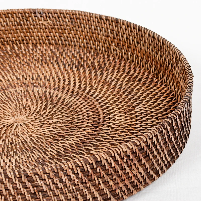 Traditionelles Tablett LOMBOK aus Ketak Natural 50cm Handarbeit