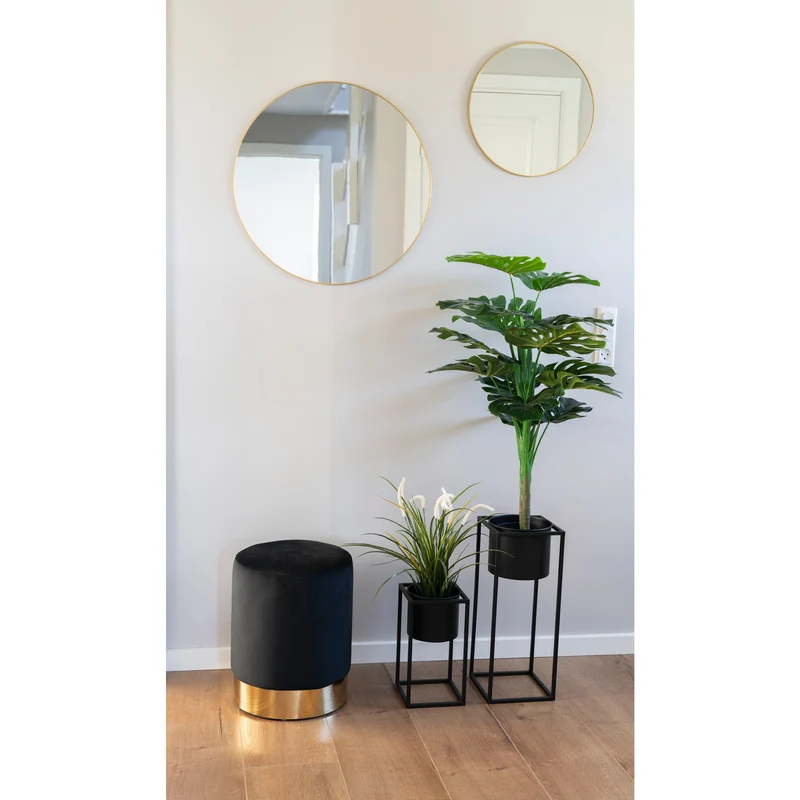 Modernes Blumentopf 2er-Set LARA schwarz