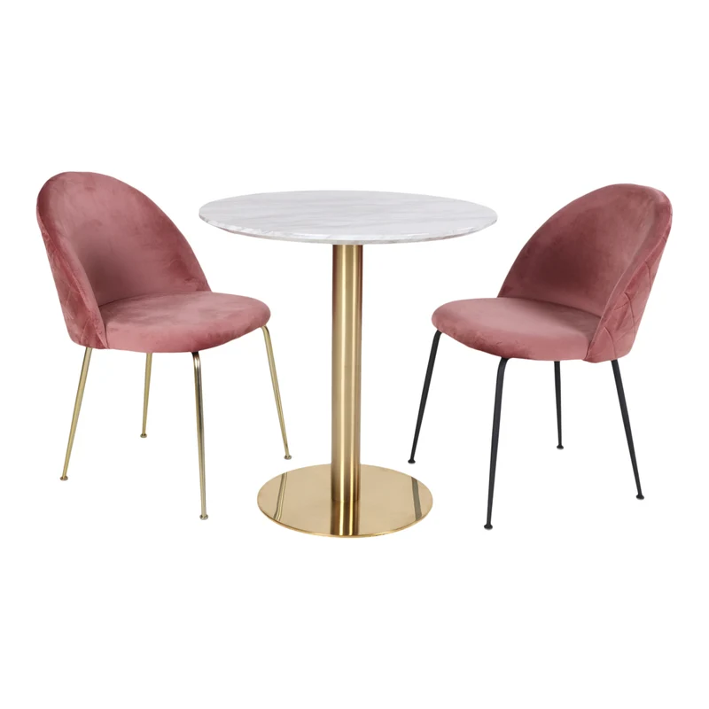 Stylischer Esstisch ZANOL in Marmor-Look ca. D70cm
