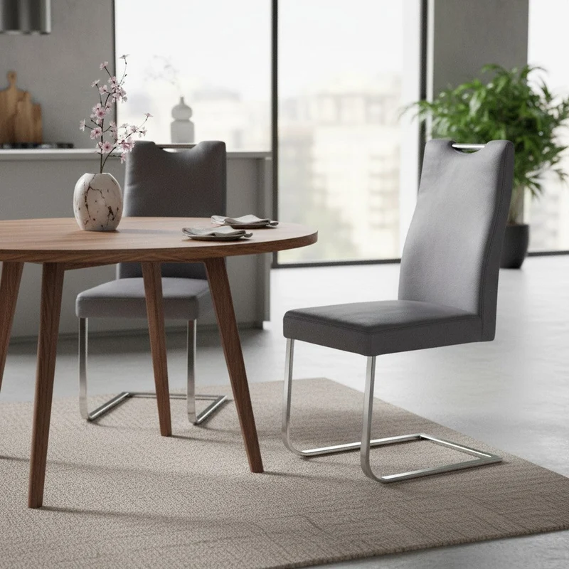 Freischwinger 2er Set K+W 6194 - Microfaser Darkgrey
