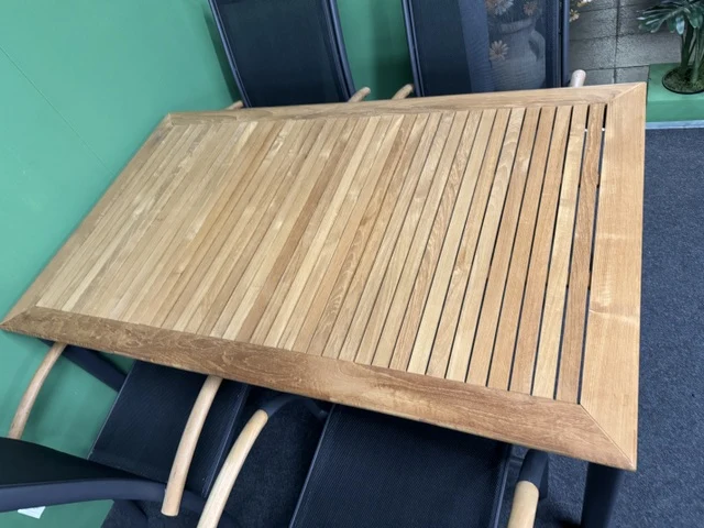 Gartentisch Teakholz, Gartentisch Teakholz Tischplatte, Länge 150 cm