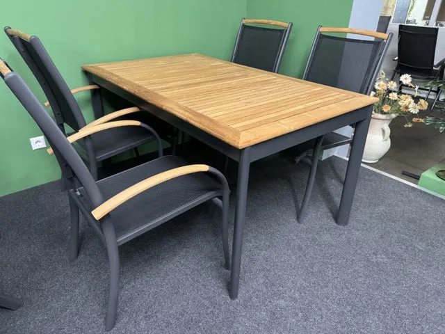 Gartentisch Teakholz ausziehbar, ausziehbarer Gartentisch Teakholz Tischplatte, Länge 152-210 cm