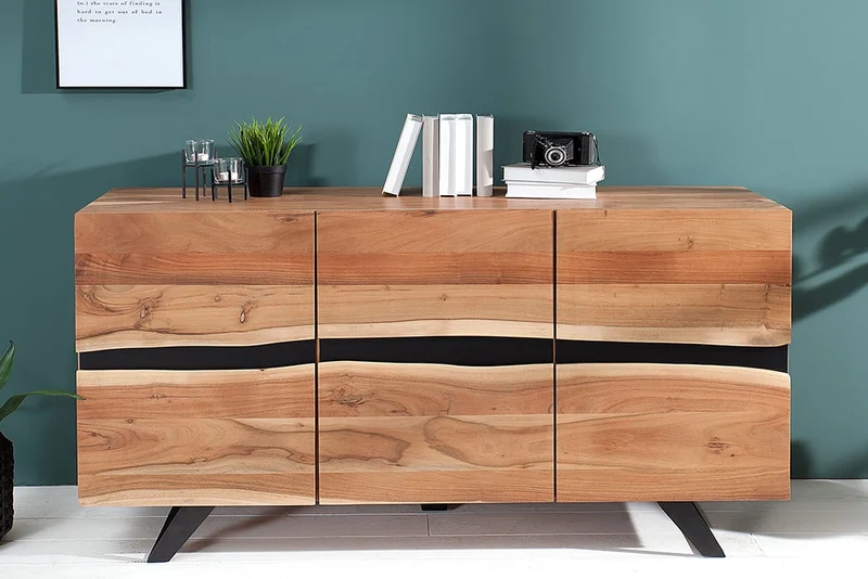 Design Sideboard DIVISIO 150cm Akazie natural Baumkante