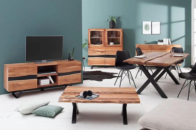 Design Sideboard DIVISIO 150cm Akazie natural Baumkante