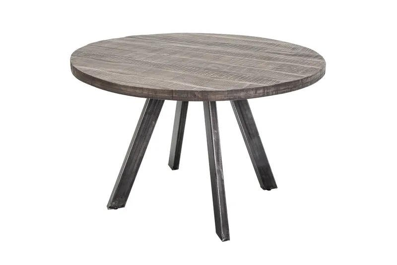 Mango Esstisch ARTE 120cm grau Industrie-Design Gestell