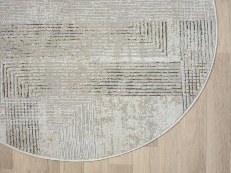 Teppich LONTANO rund Creme-Multi 120 x 120 cm