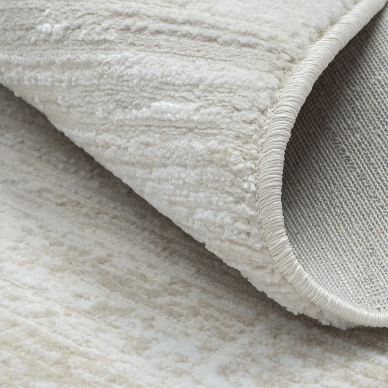 Teppich CERCHIO rund Creme-Grau 120 x 120 cm