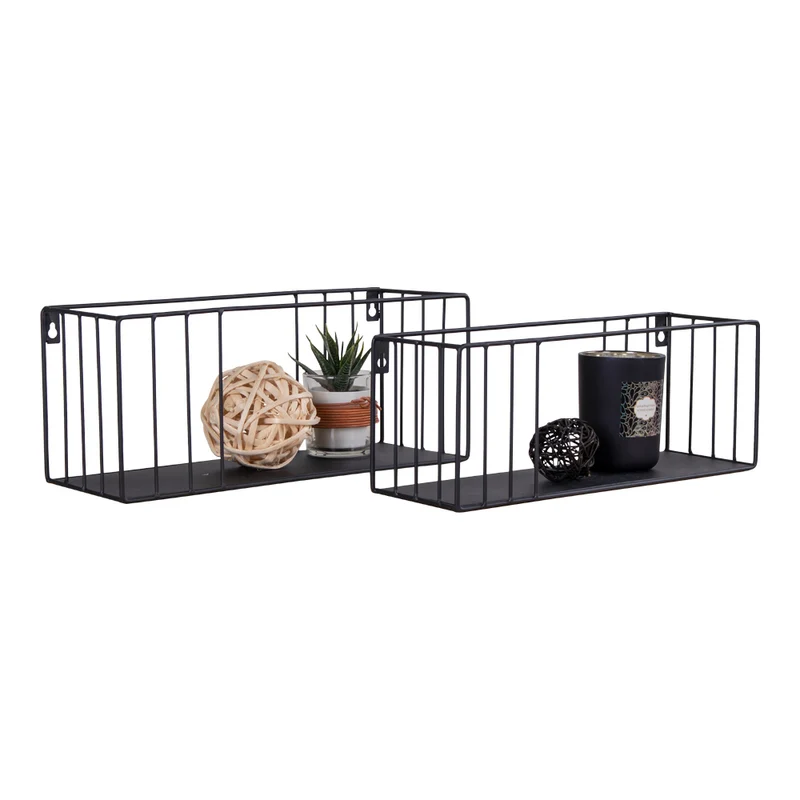 Modernes 2er Set Metall-Regal OSLO ca. B36/38cm