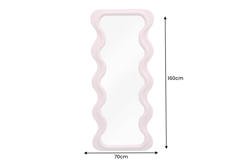 Extravaganter Design Spiegel 160x70cm FORMOSA rosa