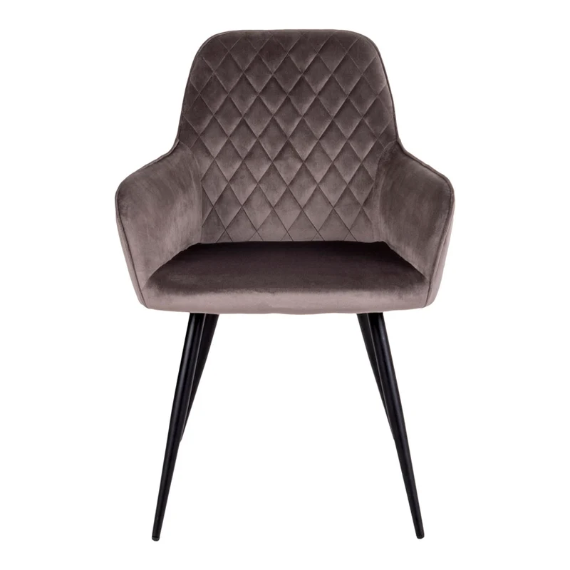2er Set - Eleganter Stuhl BORA mushroom Samt