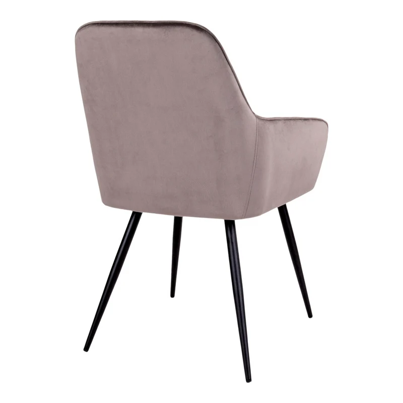 2er Set - Eleganter Stuhl BORA mushroom Samt
