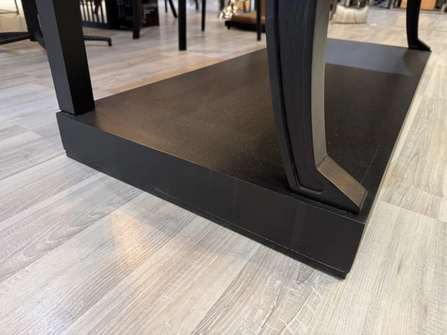 Konsole schwarz-Naturholz, klassischer Wandtisch schwarz , Konsole Landhaus schwarz, Breite 124 cm